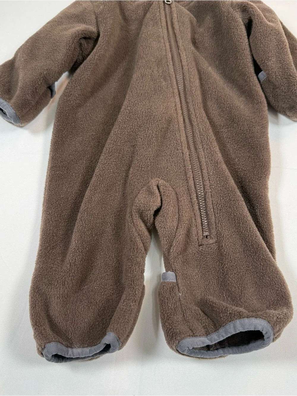 COLUMBIA Baby Fleece Bunting Bear Pram Suit 0–3m Hooded One Piece Cozy Outdoor